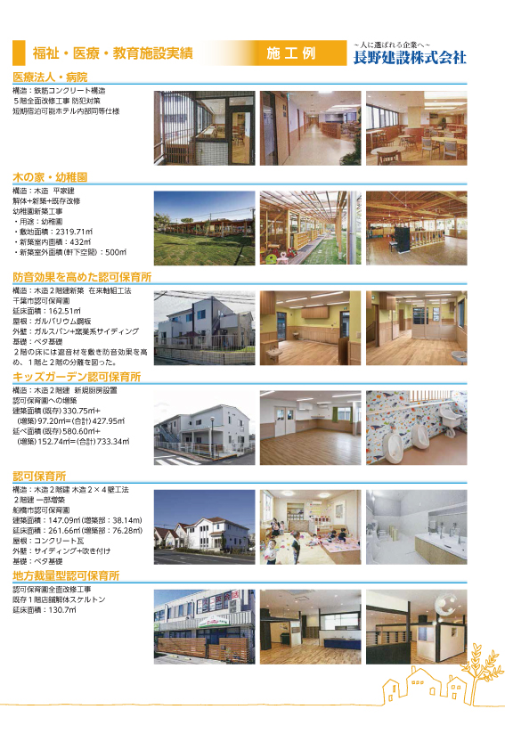 長野建設　施工実績