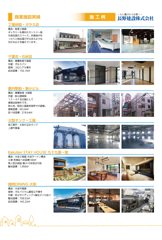 長野建設　施工実績